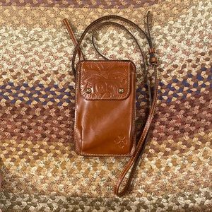 Patricia Nash tooled cross body wristlet
